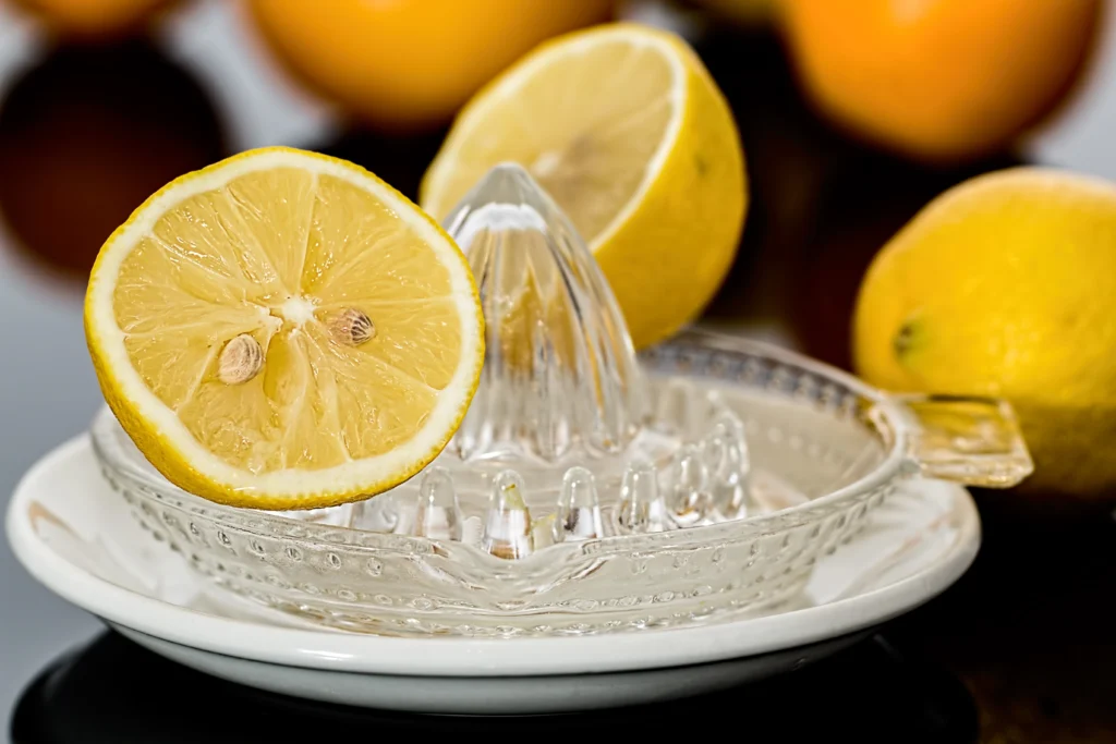 Lemon juice used in Turmeric Ginger shot