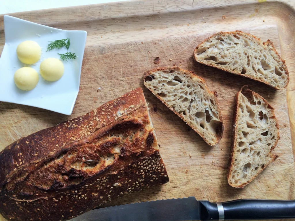 Pieces of gluten free chocolate sourdough recipe