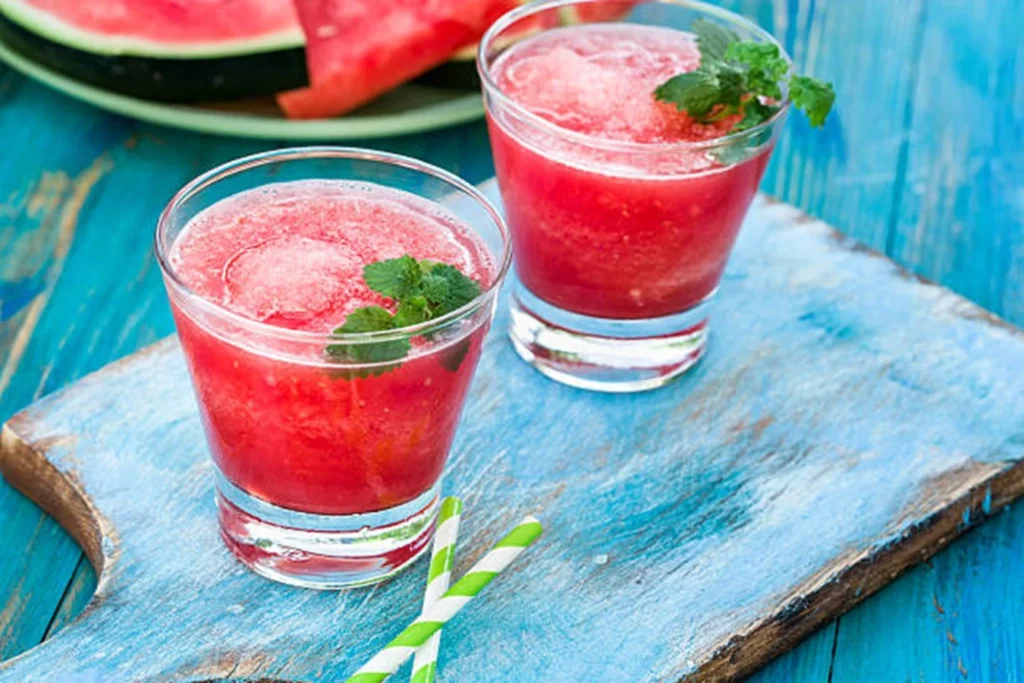 refreshing watermelon cucumber drink