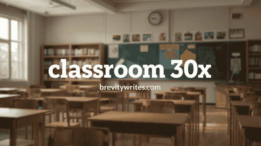 Students using Classroom 30X on laptops.